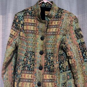 Bohemian Patchwork Women's Pea Coat